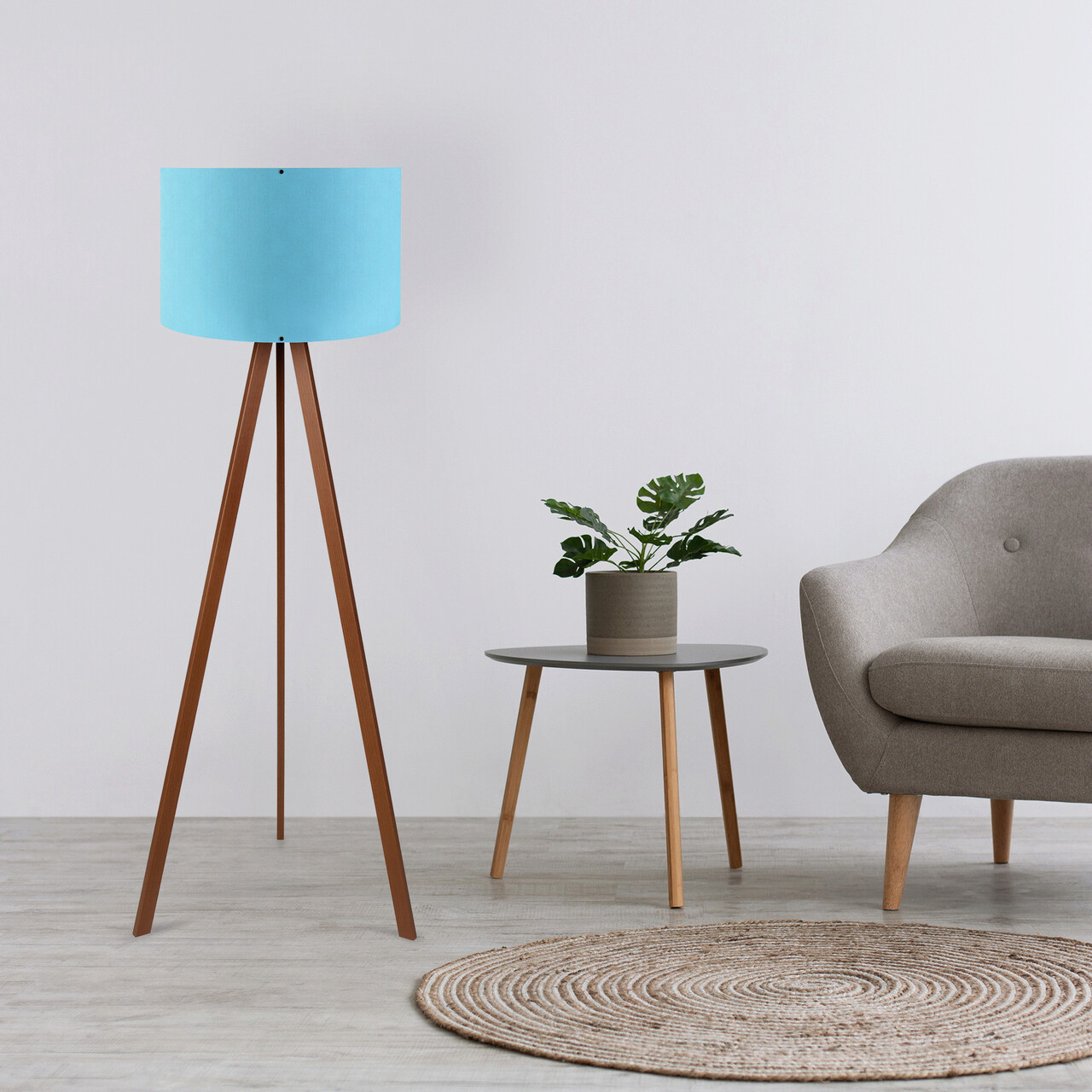 Lampadar, Opviq, 780SGN2453, Albastru/Maro - imagine 4